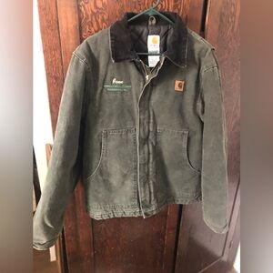 Carhartt Olive Chore Coat with Corduroy Collar